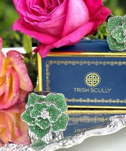TRISH SCULLY Napkin Rings LA FLEUR VERTE SET OF 2 9 TRISH SCULLY Napkin Rings LA FLEUR VERTE SET OF 2