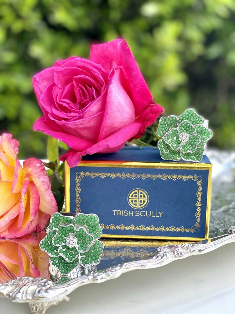 TRISH SCULLY Napkin Rings LA FLEUR VERTE SET OF 2 7 TRISH SCULLY Napkin Rings LA FLEUR VERTE SET OF 2