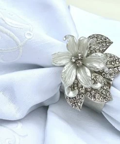 TRISH SCULLY Mother's Day Gift Guide FLEUR BLANCHE NAPKIN RING SET OF 2 12 TRISH SCULLY Mother's Day Gift Guide FLEUR BLANCHE NAPKIN RING SET OF 2