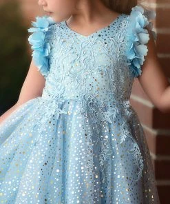 TRISH SCULLY GIRLS NATALIA DRESS SKY