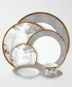 TRISH SCULLY HOME GLEN PLAID 9" BONE CHINA BOWL