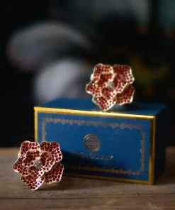 TRISH SCULLY ROSE ROUGE NAPKIN RING SET OF 2 HOME