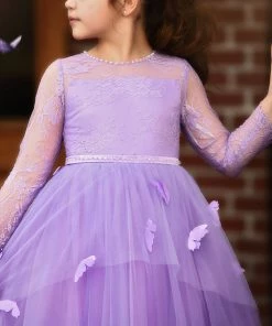 TRISH SCULLY HOME GIRLS MARIPOSA GOWN LAVENDER