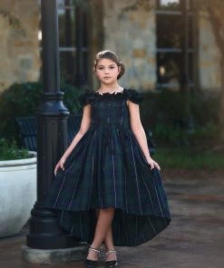 TRISH SCULLY HOME BELLE GOWN BLACKWATCH TARTAN Spring/Summer 2022