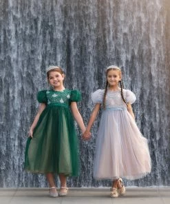 TRISH SCULLY HOME GIRLS JACQUELINE GOWN EMERALD