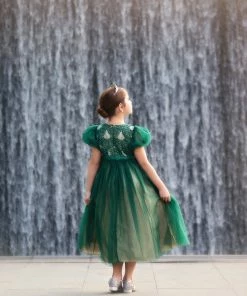 TRISH SCULLY HOME GIRLS JACQUELINE GOWN EMERALD