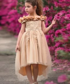 TRISH SCULLY HOME BELLE GOWN GOLD GIRLS