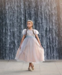 TRISH SCULLY HOME JACQUELINE GOWN SILVER GIRLS