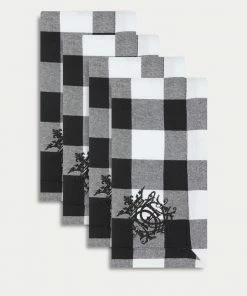 TRISH SCULLY HOME BUFFALO CHECK NAPKIN SET OF 4