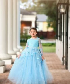 TRISH SCULLY HOME MARIPOSA GOWN BLUE