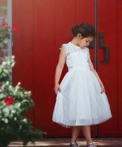 TRISH SCULLY HOME CLARISSA DRESS ANTIQUE WHITE