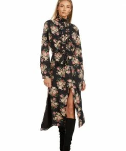 TRISH SCULLY HOME REMI BUTTON FRONT MAXI DRESS