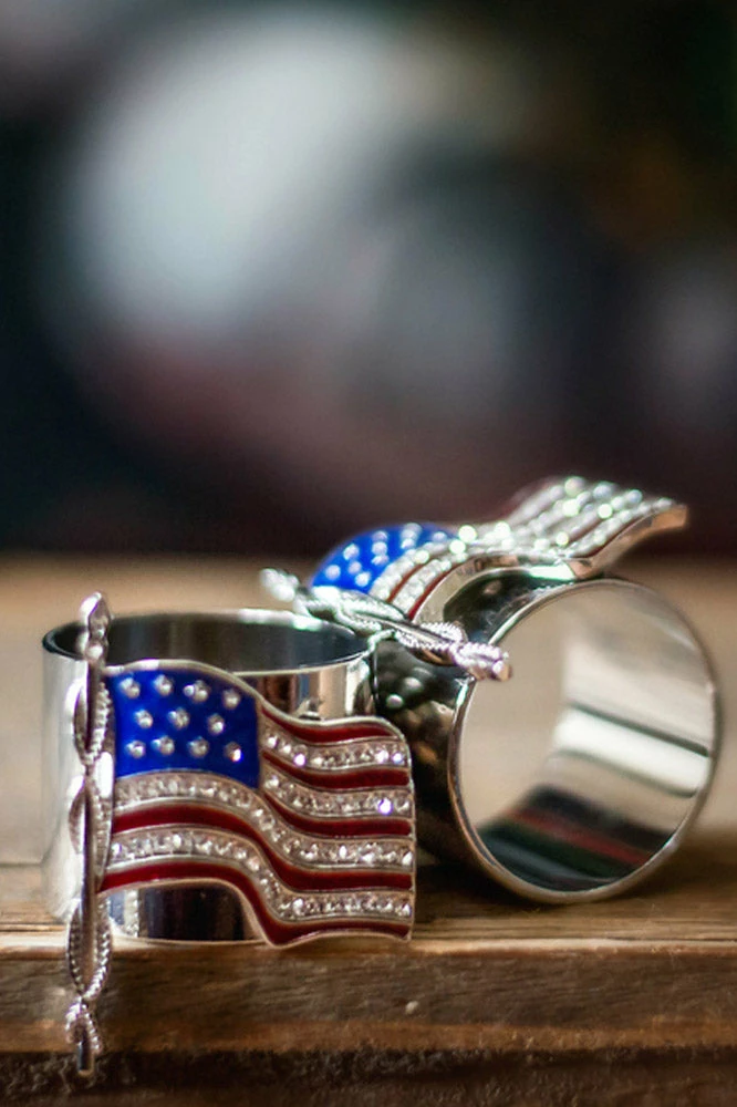 TRISH SCULLY AMERICAN FLAG NAPKIN RING SET OF 2 HOME 4 TRISH SCULLY AMERICAN FLAG NAPKIN RING SET OF 2 HOME