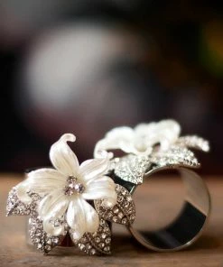 TRISH SCULLY Mother's Day Gift Guide FLEUR BLANCHE NAPKIN RING SET OF 2 10 TRISH SCULLY Mother's Day Gift Guide FLEUR BLANCHE NAPKIN RING SET OF 2