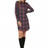 TRISH SCULLY EVE BUTTON FRONT TARTAN SHIRT DRESS Dresses