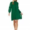 TRISH SCULLY HOME THEODORA SHIFT DRESS EMERALD GREEN