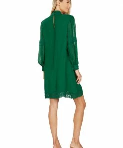 TRISH SCULLY HOME THEODORA SHIFT DRESS EMERALD GREEN