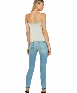 TRISH SCULLY HOME VICTORIA EMBROIDERED SATIN CAMISOLE IVORY WOMEN