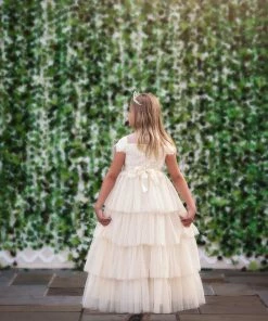 TRISH SCULLY HOME ARIANA GOWN SPARKLE IVORY GIRLS