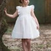 TRISH SCULLY GIRLS ALICE DRESS WHITE