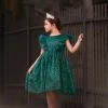 TRISH SCULLY MILLY DRESS EMERALD SPARKLE