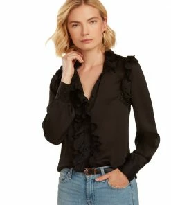 TRISH SCULLY CASSANDRA BLOUSE BLACK