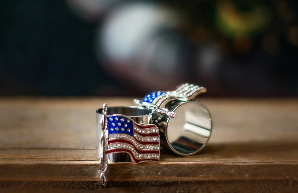 TRISH SCULLY AMERICAN FLAG NAPKIN RING SET OF 2 HOME 6 TRISH SCULLY AMERICAN FLAG NAPKIN RING SET OF 2 HOME