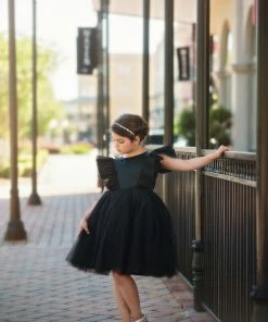 TRISH SCULLY GIRLS MILLY DRESS BLACK