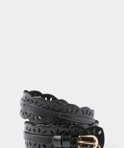 TRISH SCULLY HOME TEAGAN SCALLOPED LEATHER BELT Belts