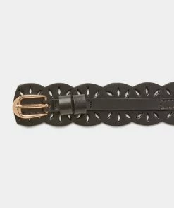TRISH SCULLY HOME TEAGAN SCALLOPED LEATHER BELT Belts