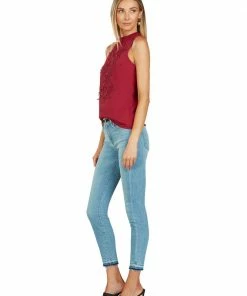 TRISH SCULLY HOME CLAIRE BLOUSE CRIMSON