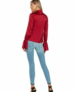 TRISH SCULLY HOME MARGOT BLOUSE CRIMSON 9 TRISH SCULLY HOME MARGOT BLOUSE CRIMSON
