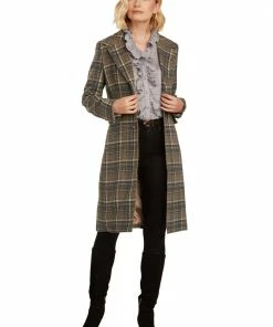 TRISH SCULLY EMILIA PLAID COAT WOMEN