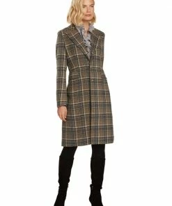 TRISH SCULLY EMILIA PLAID COAT WOMEN 8 TRISH SCULLY EMILIA PLAID COAT WOMEN