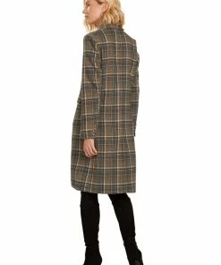 TRISH SCULLY EMILIA PLAID COAT WOMEN 9 TRISH SCULLY EMILIA PLAID COAT WOMEN