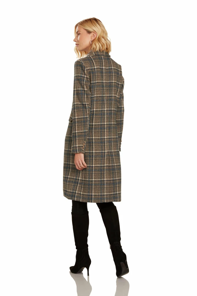 TRISH SCULLY EMILIA PLAID COAT WOMEN 6 TRISH SCULLY EMILIA PLAID COAT WOMEN