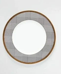 TRISH SCULLY HOME GLEN PLAID 13" BONE CHINA CHARGER PLATE