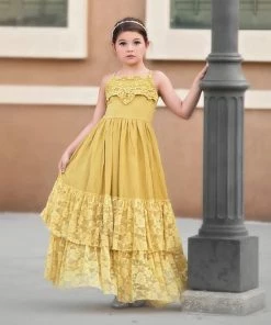 TRISH SCULLY ALEXANDRA MAXI DRESS MUSTARD