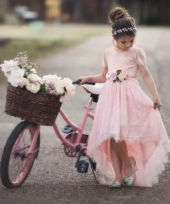 TRISH SCULLY GIRLS AINSLEY DRESS & BELT SET PINK