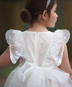 TRISH SCULLY GIRLS ALICE DRESS WHITE