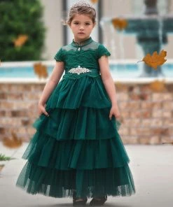TRISH SCULLY ARIANA GOWN & BELT SET EMERALD