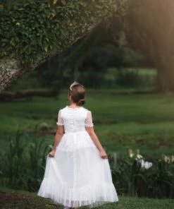 TRISH SCULLY SALE ABRIELLE GOWN WHITE