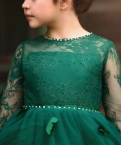 TRISH SCULLY HOME MARIPOSA GOWN EMERALD GIRLS