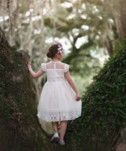 TRISH SCULLY OLIVIA DRESS ANTIQUE WHITE