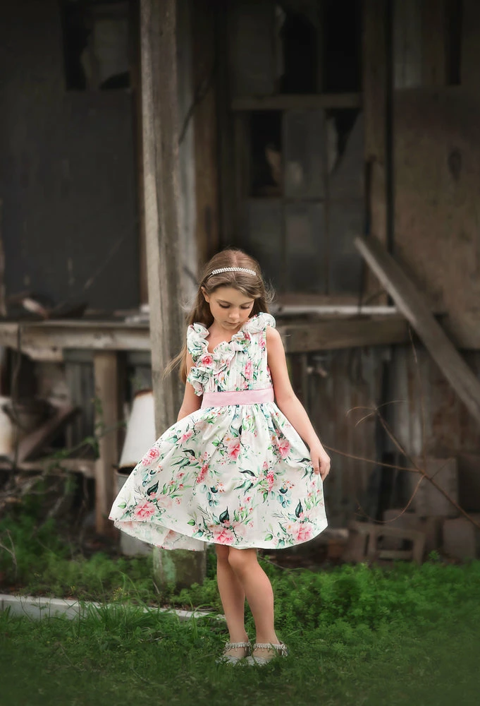 TRISH SCULLY LUCIE DRESS IVORY FLORAL 4 TRISH SCULLY LUCIE DRESS IVORY FLORAL