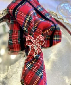 TRISH SCULLY HOME CRIMSON BOW SET OF 2 14 TRISH SCULLY HOME CRIMSON BOW SET OF 2