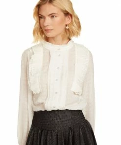 TRISH SCULLY ESTHER BLOUSE WHITE