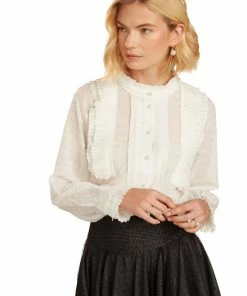 TRISH SCULLY ESTHER BLOUSE WHITE