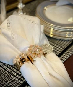 TRISH SCULLY FLEUR DE PECHE NAPKIN RINGS SET OF 2 Mother's Day Gift Guide