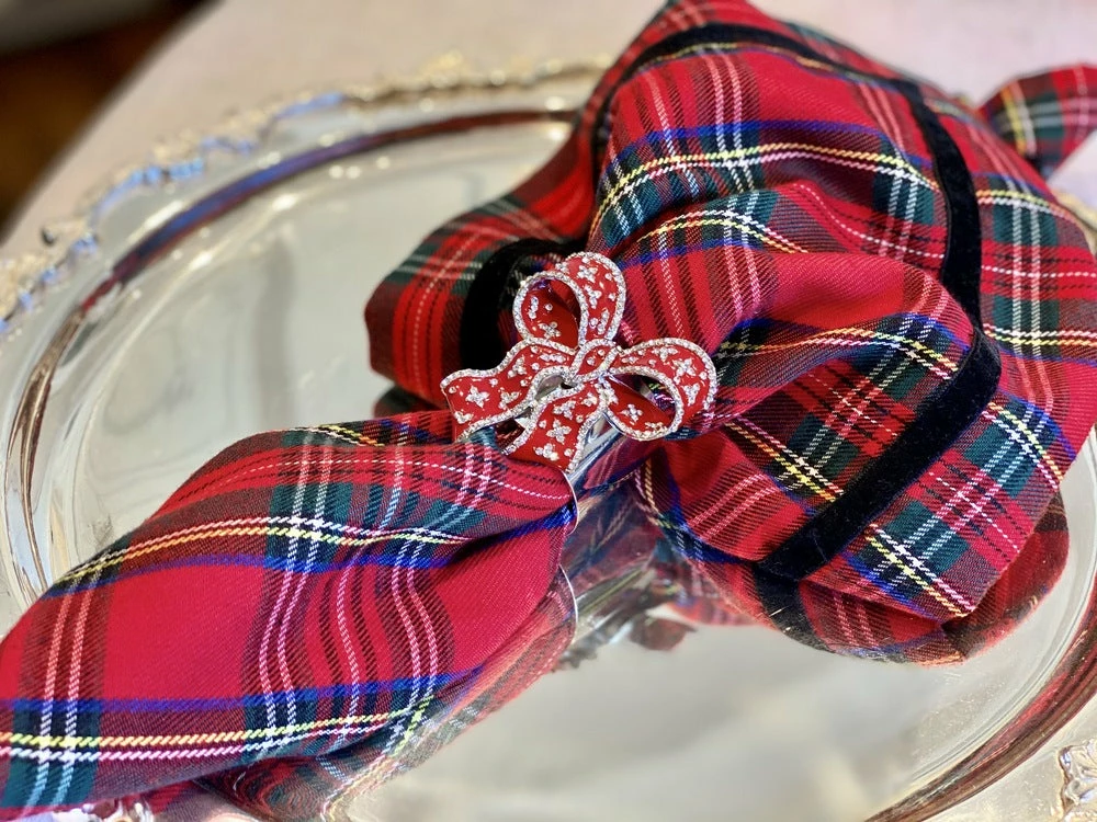TRISH SCULLY ROYAL STEWART TARTAN NAPKIN SET OF 4 HOME 6 TRISH SCULLY ROYAL STEWART TARTAN NAPKIN SET OF 4 HOME